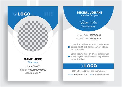 Foodie ID Card Template