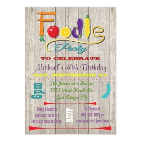 Foodie Prom Invitation