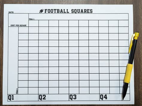 An example of a simple football betting grid