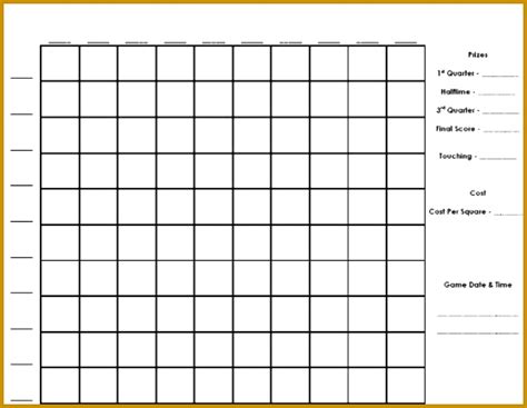 Example of a football betting grid template with a focus on prop bets