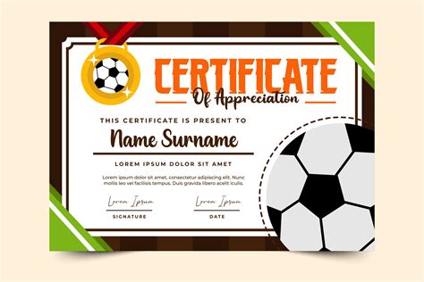 Football Certificate Template Designs