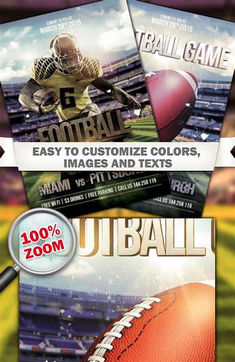 Football Game Flyer Template Color Schemes