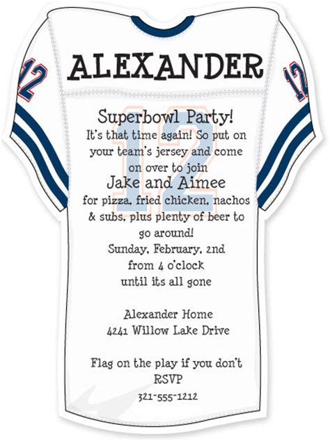 Football Jersey Invitation