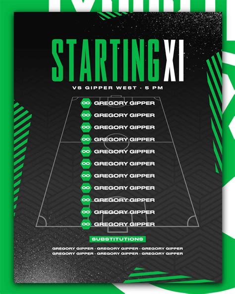 Football Lineup Template