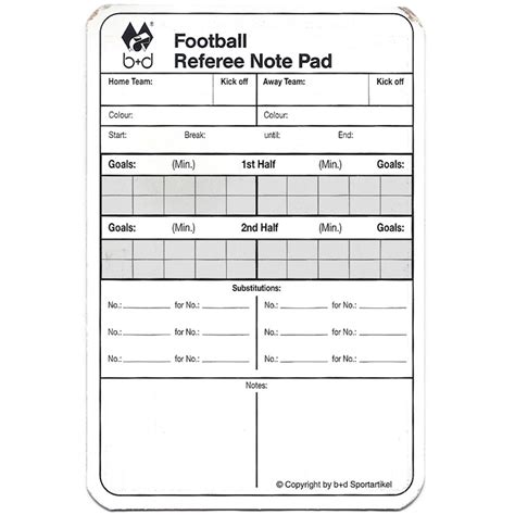 Football Match Card Template