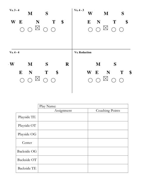 Football Offensive Line Template Excel