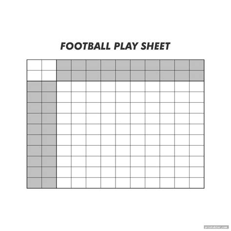 Blank Football Play Template Structure