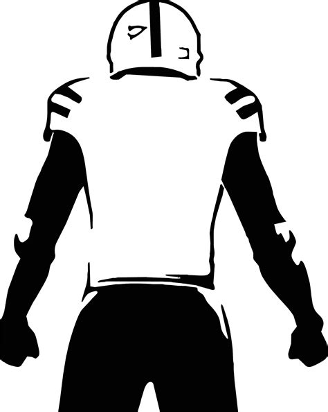 Football Player Stencil Design