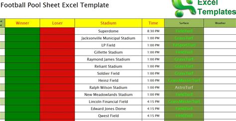 Football Pool Excel Template Image 3