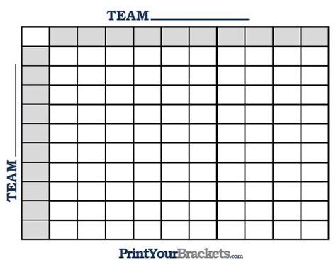 Example of a football pool squares PDF template