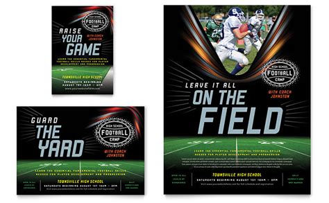 Football Program Ad Design Templates