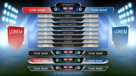 Football Score Grid Template PowerPoint