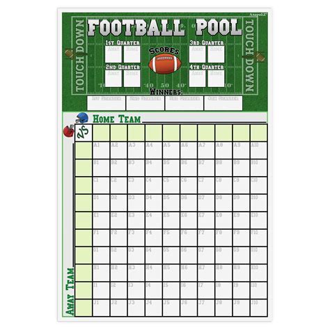 Football Square Pool Template