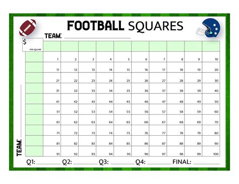 Football Squares Grid