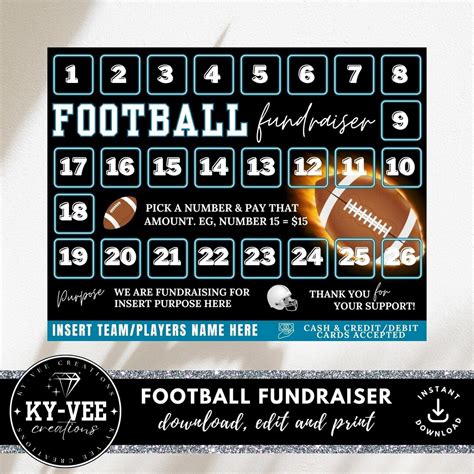 Football Squares Fundraiser Template 6