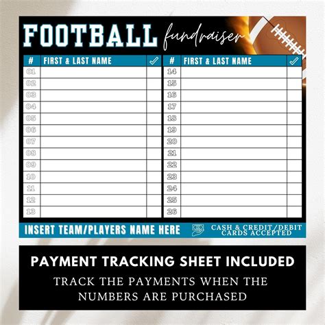 Football Squares Fundraiser Template 7