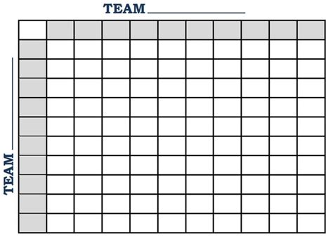 Football squares printable template