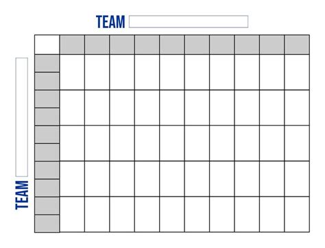 Football Squares Template 4