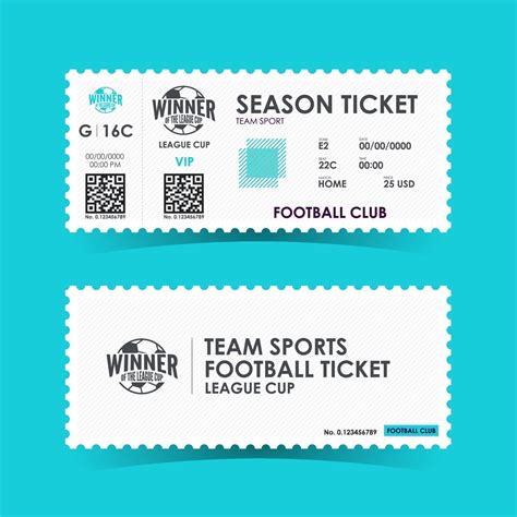 Football Ticket Template Example