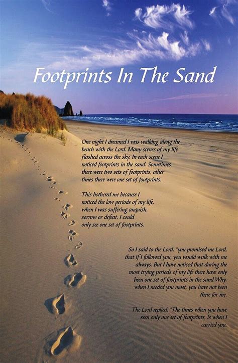 Footprints in the Sand Poem Images with Quotes