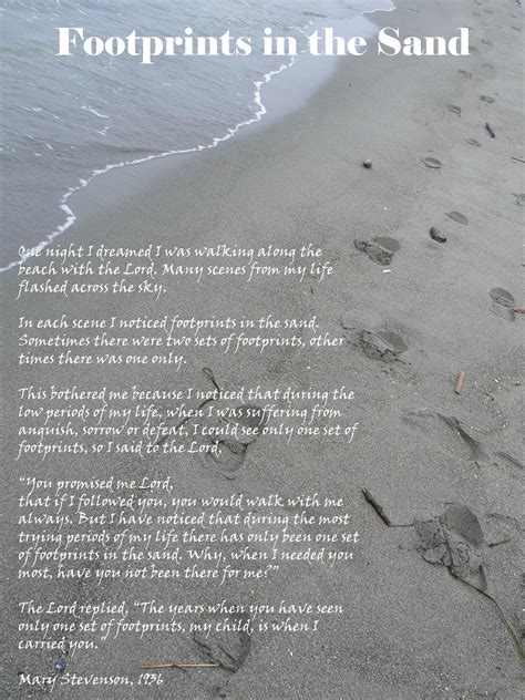 Footprints in the Sand Poem Printable Idea 3