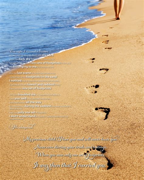 Footprints in the Sand Poem Wallpapers