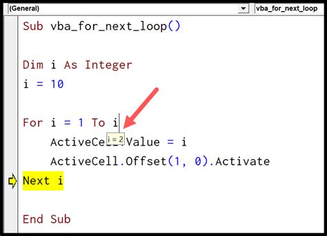 for each next loop vba