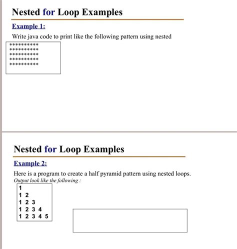 For Loop Examples