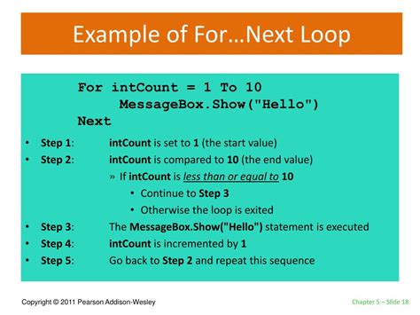 For Next Loop with Step Value Example