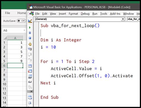 for next loop vba