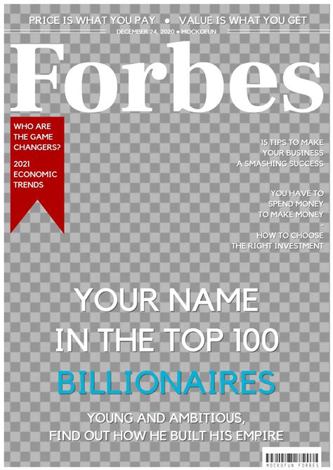 Forbes Magazine Cover Template Create