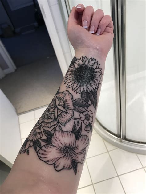 Forearm cover-up tattoo art