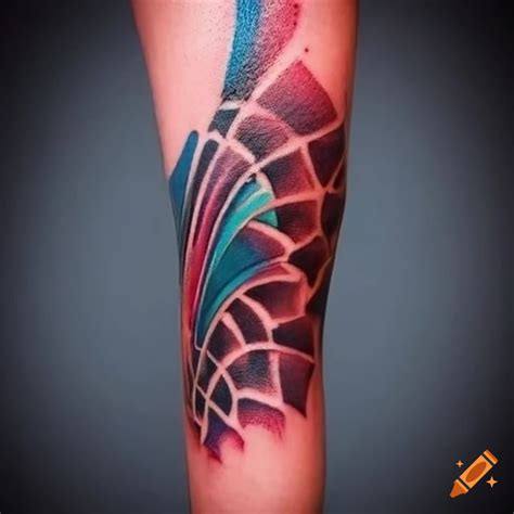 Forearm tattoo abstract patterns