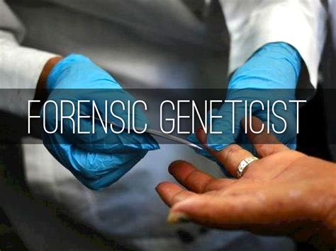 Forensic geneticist analyzing DNA evidence