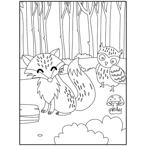 Forest creatures coloring page gallery