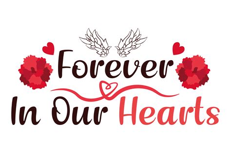 Forever in Our Hearts Decal Template