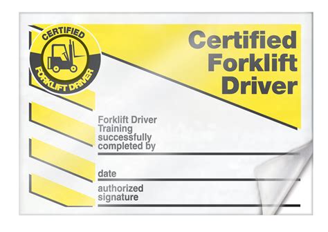 Advanced Forklift Certification Template