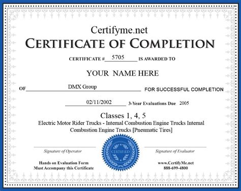 Forklift Certification Template 6