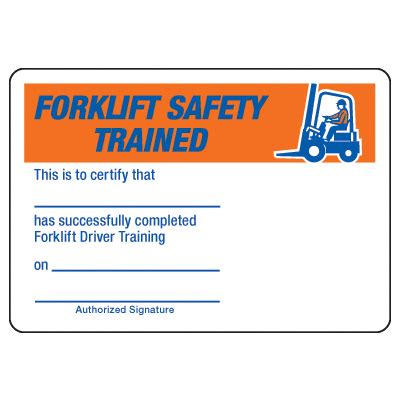 Forklift Training Certificate Template 6