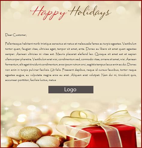 Formal Christmas Party Email Template