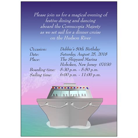 Formal Cruise Invitation Template