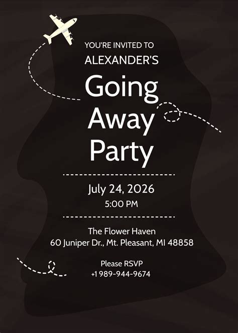 Formal Going Away Party Invitation Template