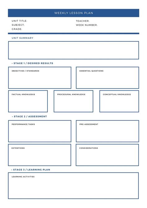 Formal Lesson Planning