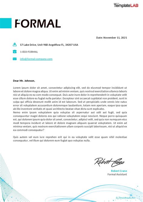 Formal Letterhead Template