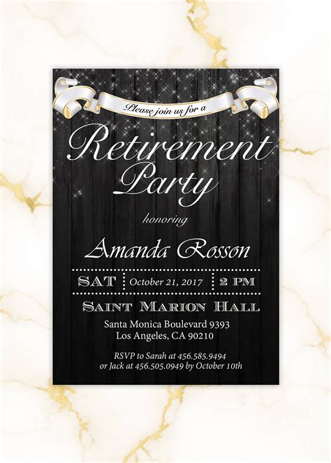 Formal Retirement Invitation