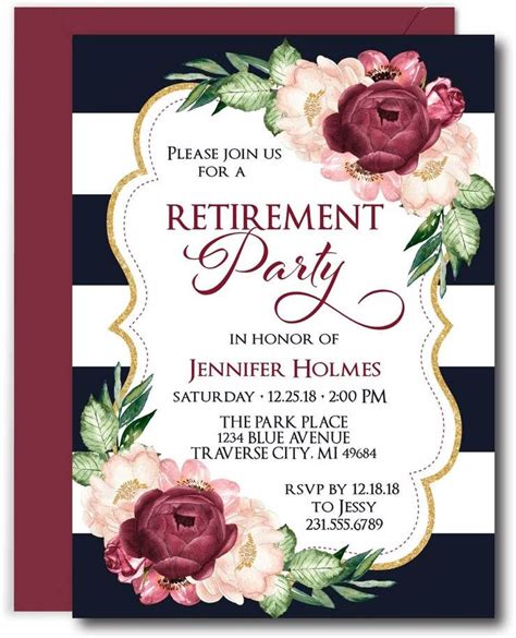 Formal Retirement Party Invitation Template