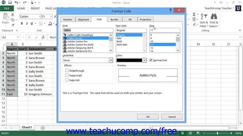 Format Cells dialog box in Excel