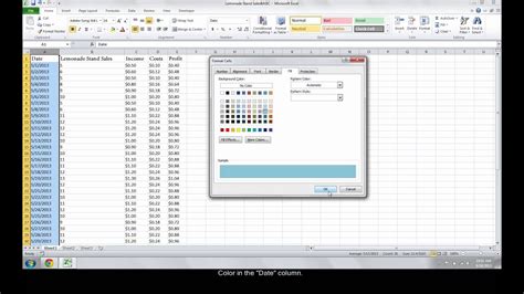 Format Cells Dialog Box