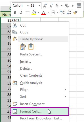 Format cells option for converting numbers to text in Google Spreadsheets