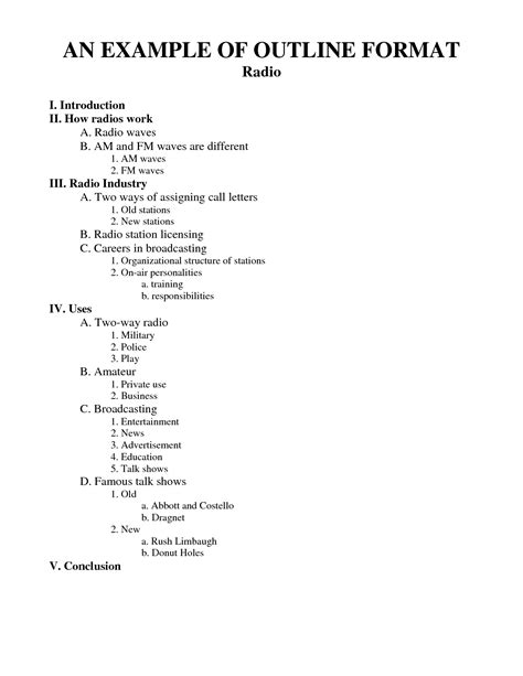 Format Outline Template 3